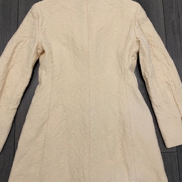 Moschino Vintage Cream Wool Coat Size 8 - Picture 11 of 15